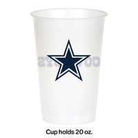 96/Case Bulk Dallas Cowboys 20 oz Plastic Cups