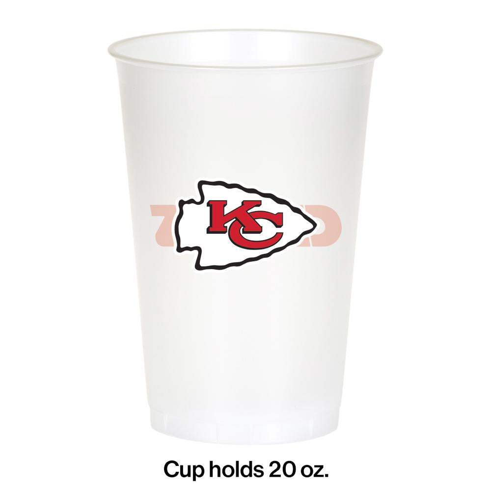96/Case Bulk Kansas City Chiefs 20 oz Plastic Cups