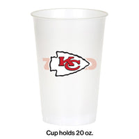 96/Case Bulk Kansas City Chiefs 20 oz Plastic Cups