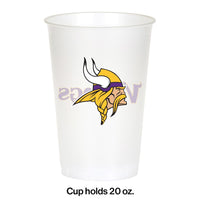 96/Case Bulk Minnesota Vikings 20 oz Plastic Cups