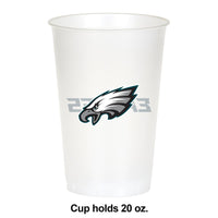96/Case Bulk Philadelphia Eagles 20 oz Plastic Cups