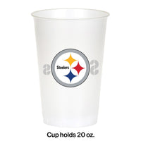 96ct Bulk Pittsburgh Steelers 20 oz Plastic Cups