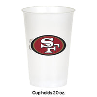 96ct Bulk San Francisco 49ers 20 oz Plastic Cups