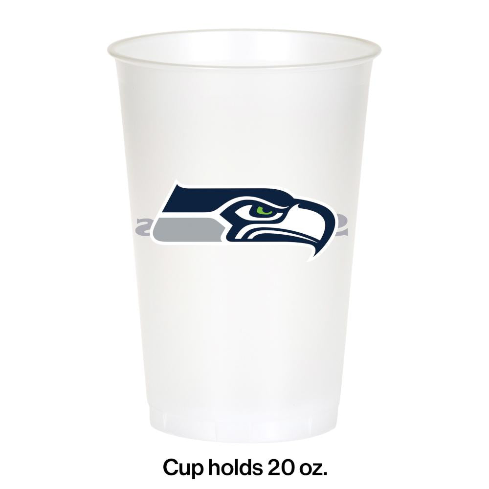 96/Case Bulk Seattle Seahawks 20 oz Plastic Cups