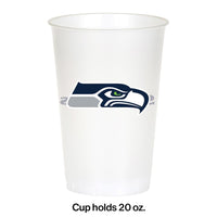 96/Case Bulk Seattle Seahawks 20 oz Plastic Cups