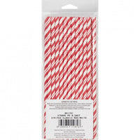 144ct Bulk Classic Red and White Striped Flex Paper Straws