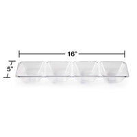 6ct Bulk Clear Form & Function 4-Compartment Tray