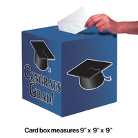 6ct Bulk Graduation Card Boxes, Blue