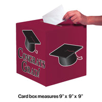 6ct Bulk Graduation Card Boxes Burgundy