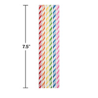 144ct Bulk Assorted Color Flex Paper Straws