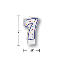 6ct Bulk Polka Dot #7 Candles