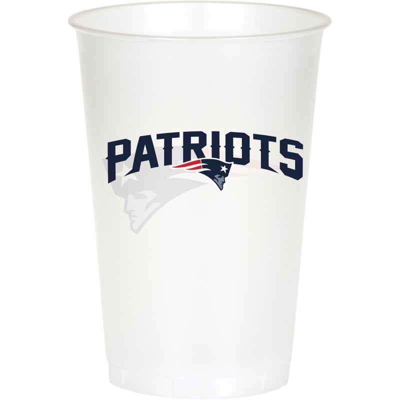 96/Case Bulk New England Patriots 20 oz Plastic Cups