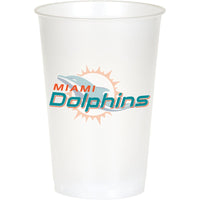 96/Case Bulk Miami Dolphins 20 oz Plastic Cups