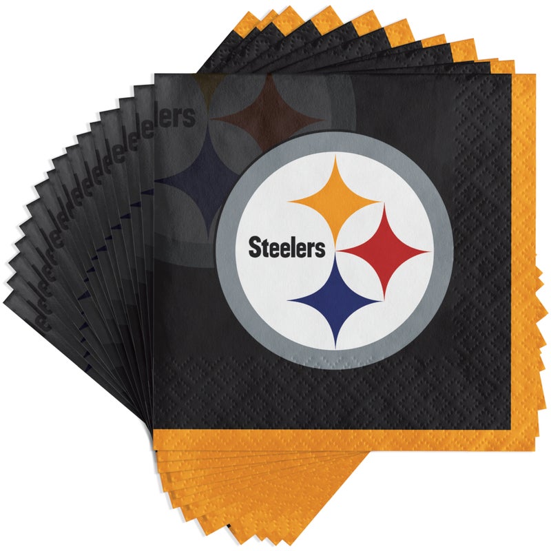 192/Case Bulk Pittsburgh Steelers Beverage Napkins
