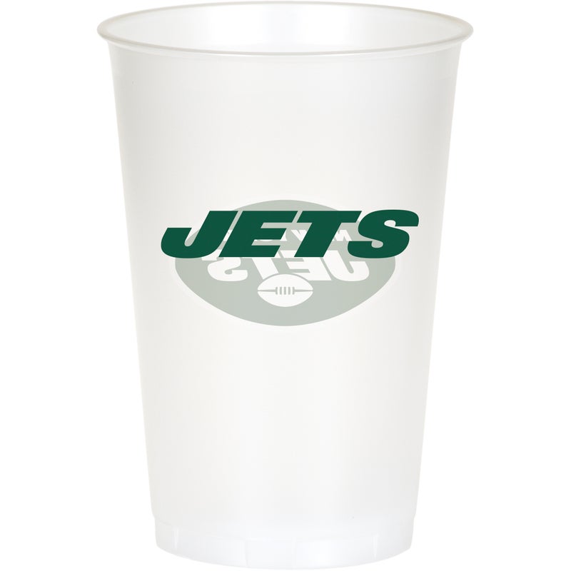 96/Case Bulk New York Jets 20 oz Plastic Cups