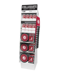 98 Pack University of Alabama Crimson Tide Party Supplies Retail Floor Display - Sports Party Supplies by Creative Converting