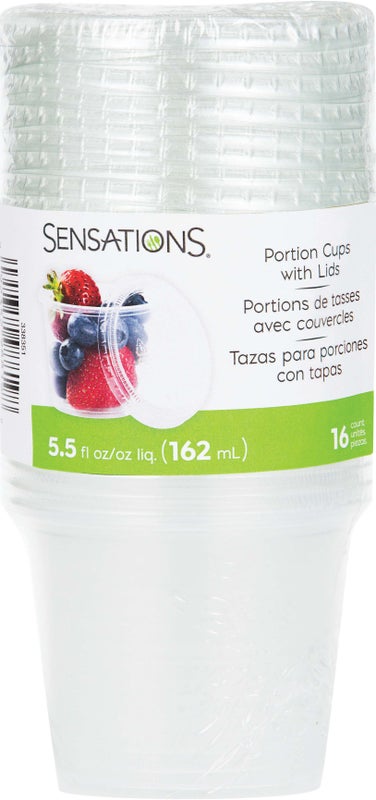 Bulk Clear 5.5 oz Portion Cups with Lids (192 per Case)