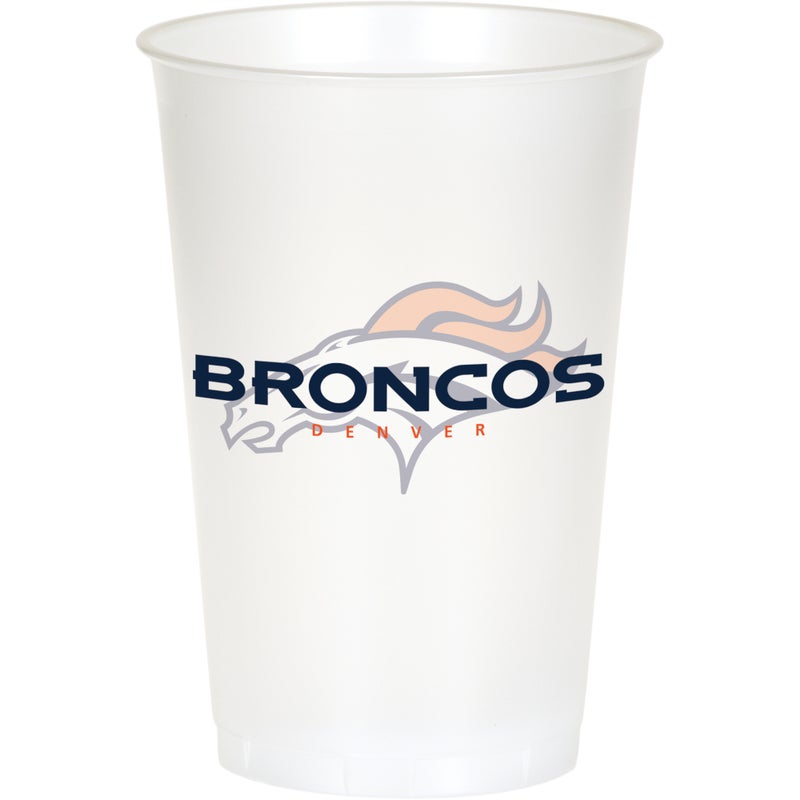 96/Case Bulk Denver Broncos 20 oz Plastic Cups