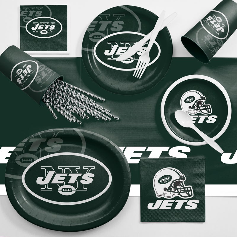96/Case Bulk New York Jets Dinner Plates