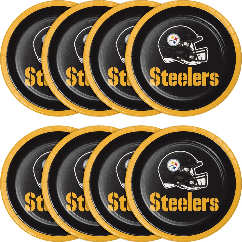 96/Case Bulk Pittsburgh Steelers Dessert Plates