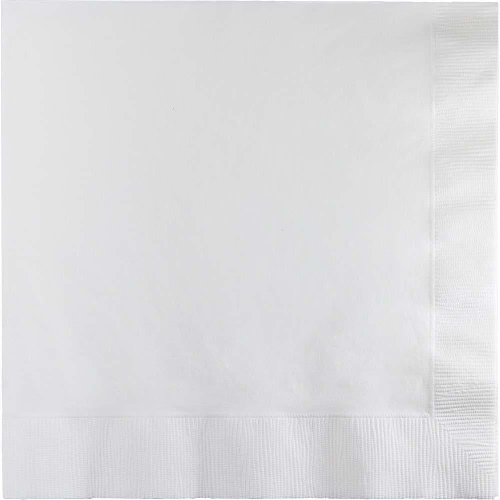 600/Case Luncheon Napkin 2ply - White - Solid Color Party Tableware by Creative Converting