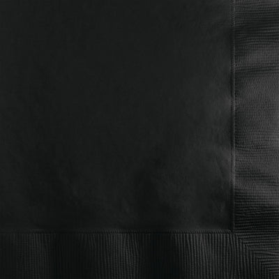 600/Case Beverage Napkin 2ply - Black Velvet - Solid Color Party Tableware by Creative Converting