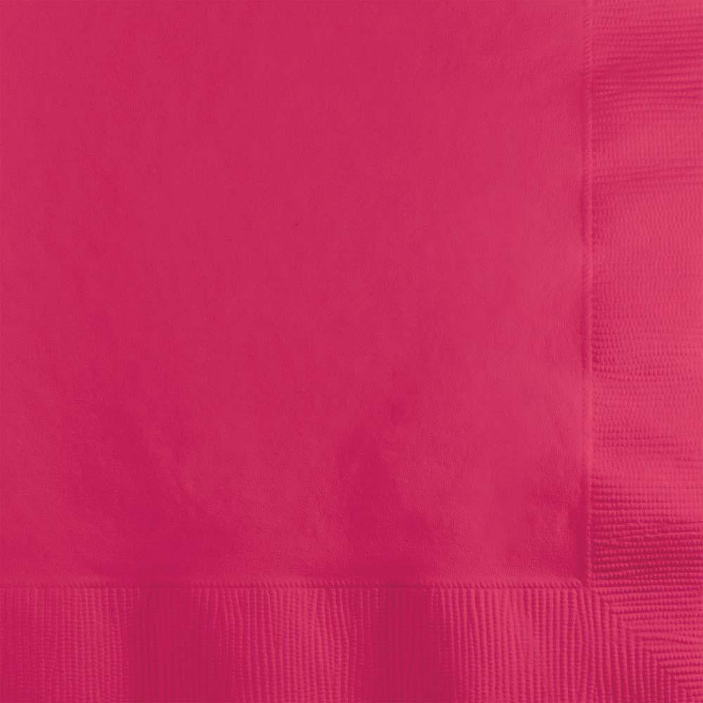 600/Case Beverage Napkin 2ply - Hot Magenta - Solid Color Party Tableware by Creative Converting