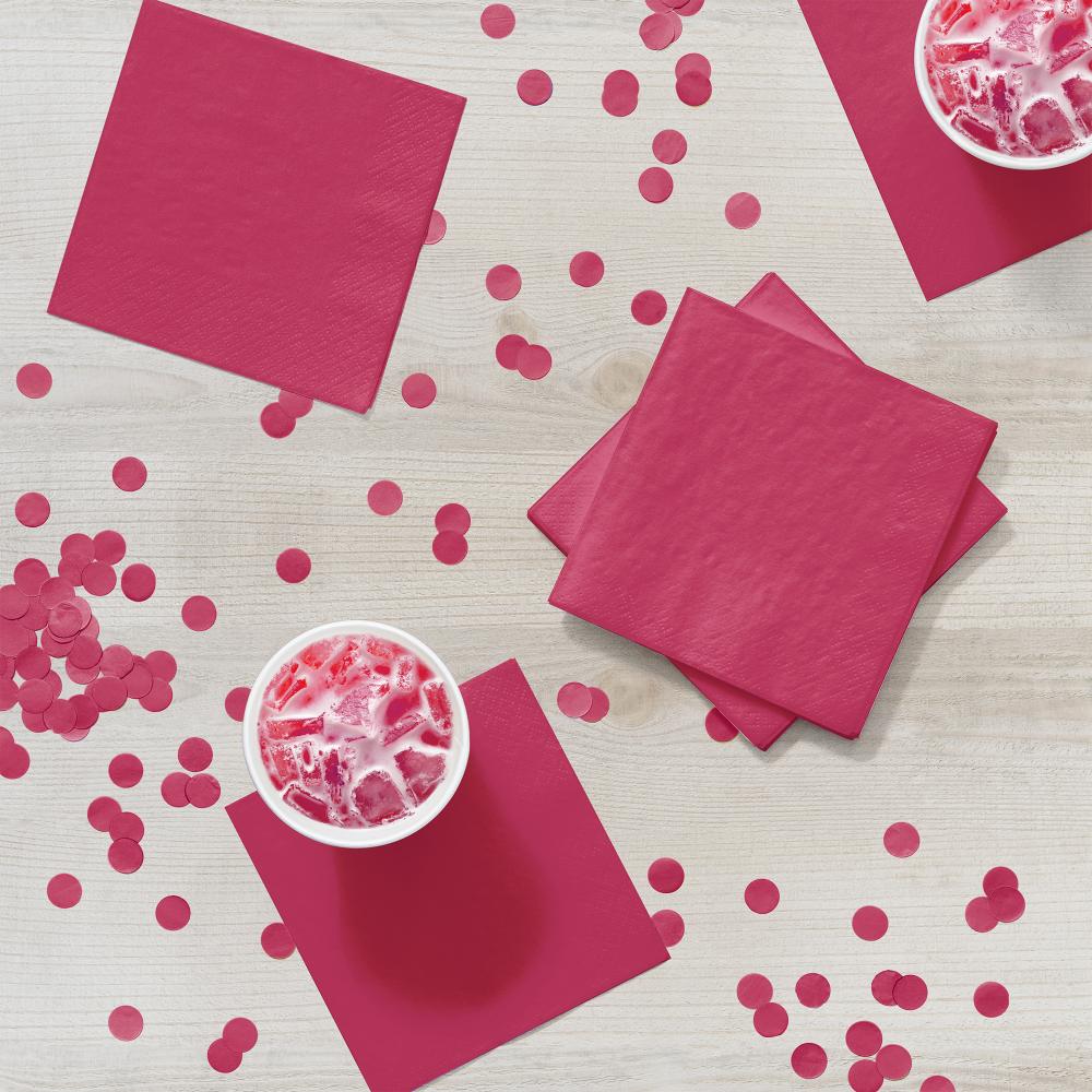 Beverage Napkin 2ply - Hot Magenta Party Decoration