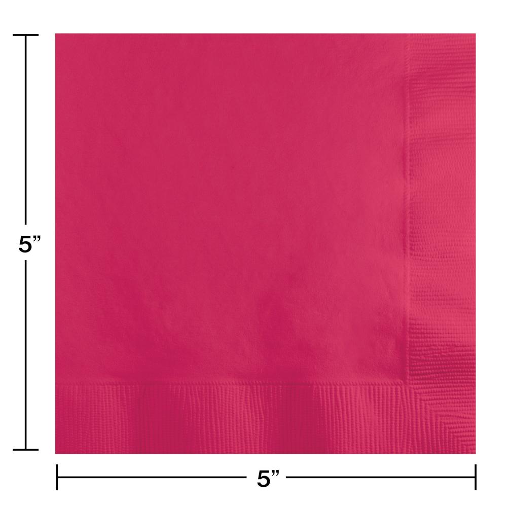 Beverage Napkin 2ply - Hot Magenta Party Decoration