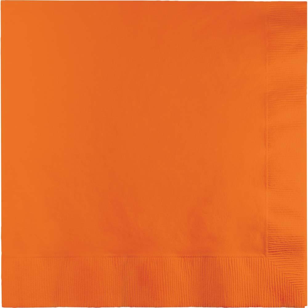 600/Case Luncheon Napkin 2ply - Sunkissed Orange - Solid Color Party Tableware by Creative Converting