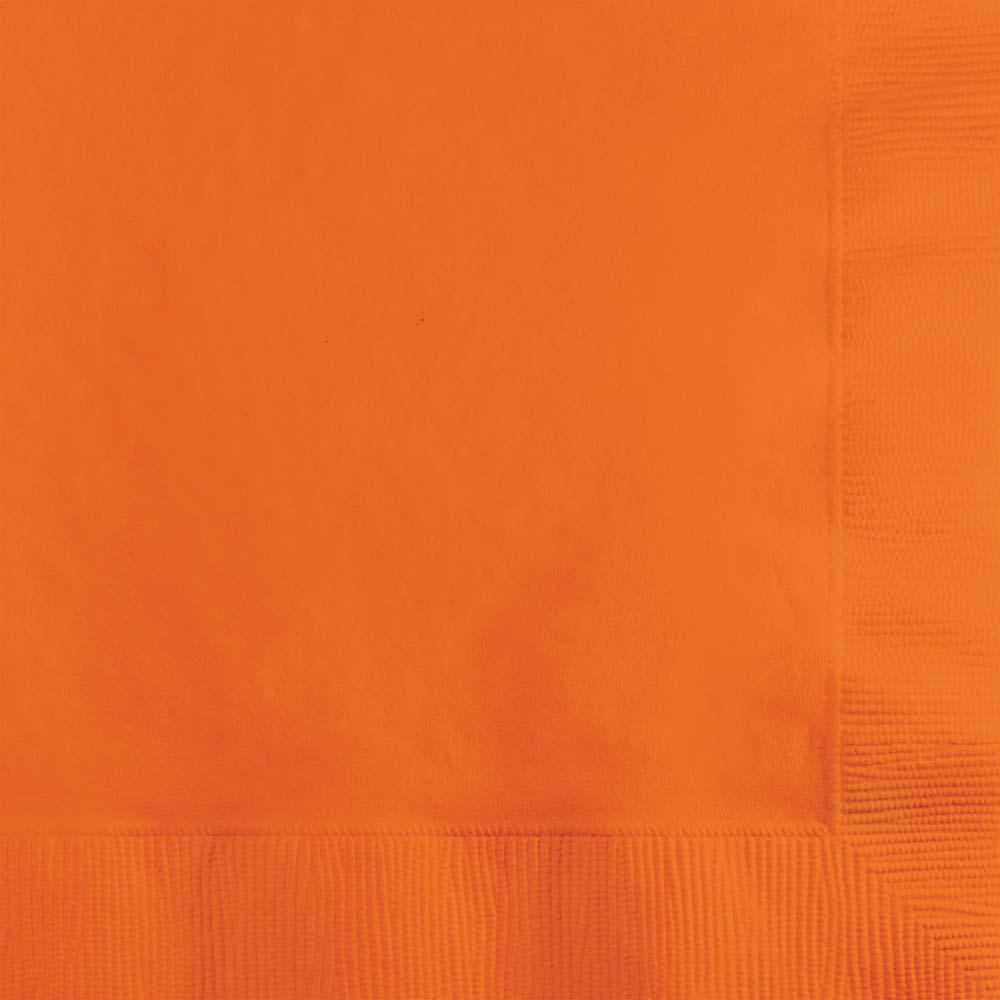 600/Case Beverage Napkin 2ply - Sunkissed Orange - Solid Color Party Tableware by Creative Converting