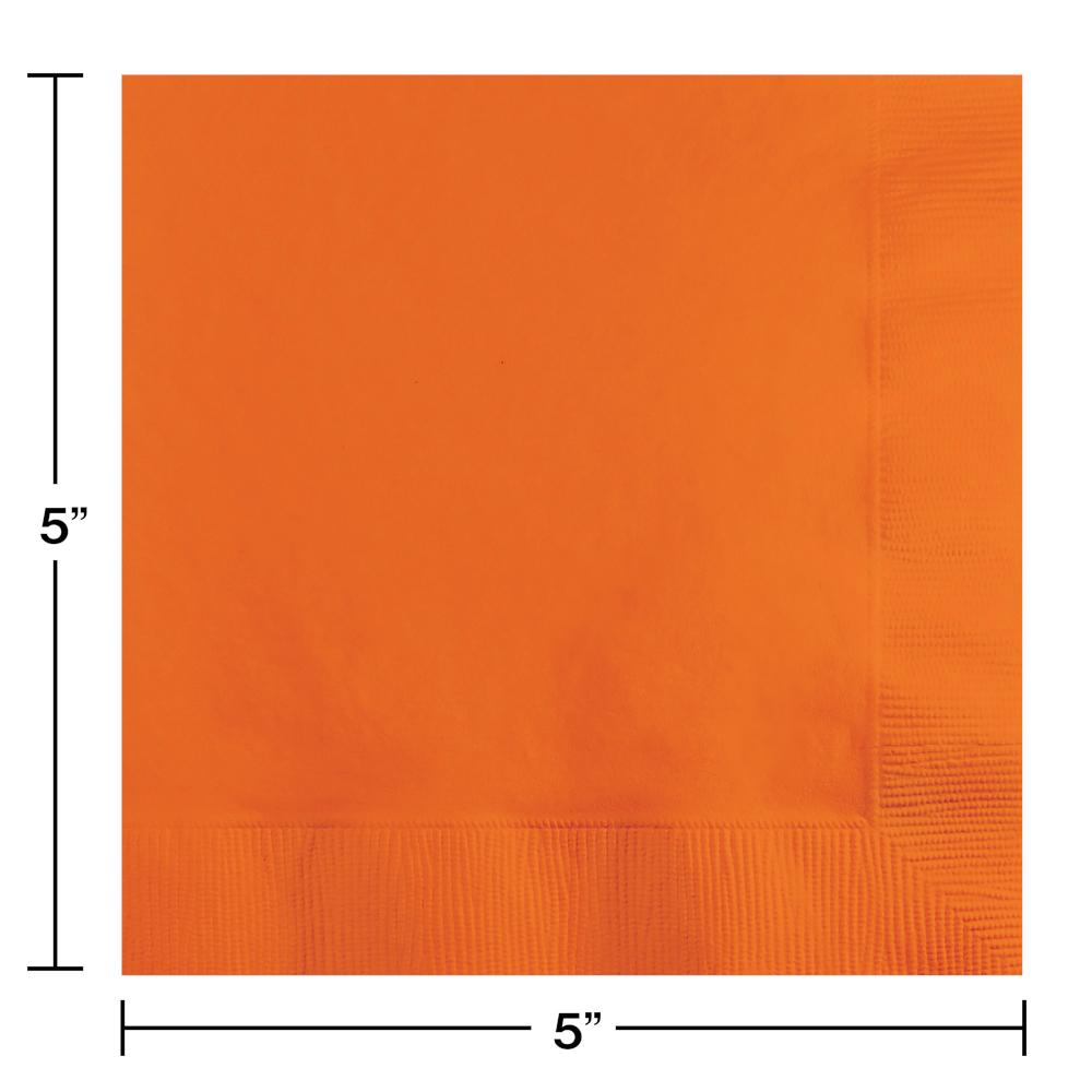 Beverage Napkin 2ply - Sunkissed Orange Party Decoration