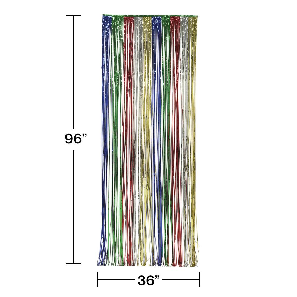 6ct Bulk Multicolor Foil Door Curtain