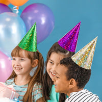 48ct Bulk Assorted Prismatic Party Hats