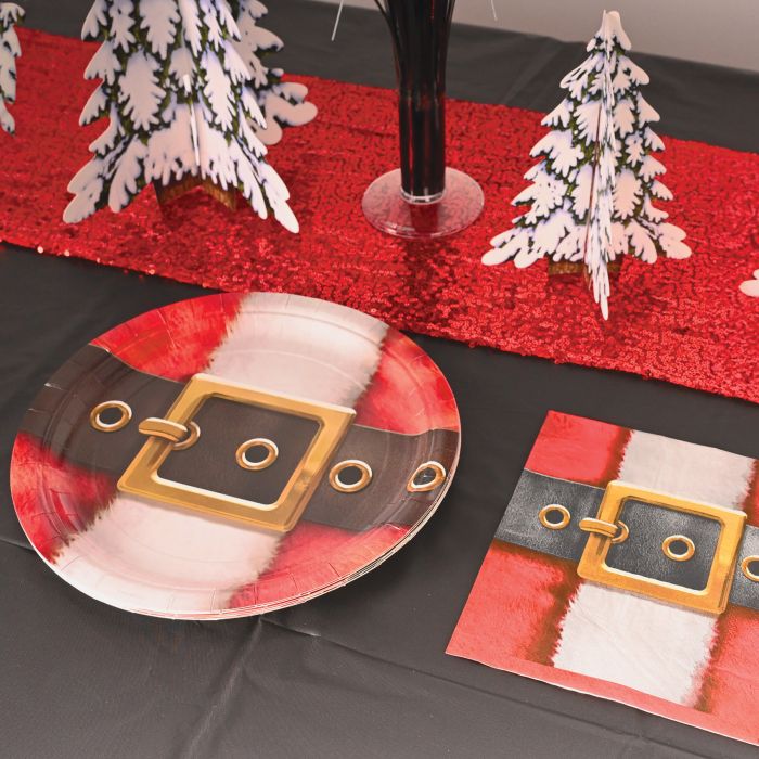 Santa's Belt Buckle Paper Plates