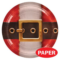 Santa's Belt Buckle Paper Plates
