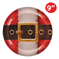 Santa's Belt Buckle Paper Plates