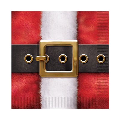Santa's Belt Buckle Luncheon Napkins (16 per package)