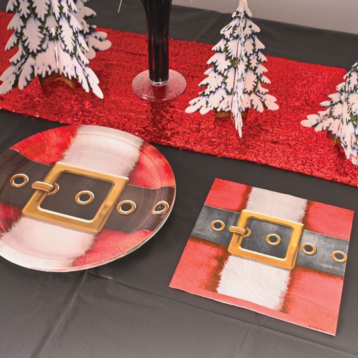 Santa's Belt Buckle Paper Luncheon Napkins