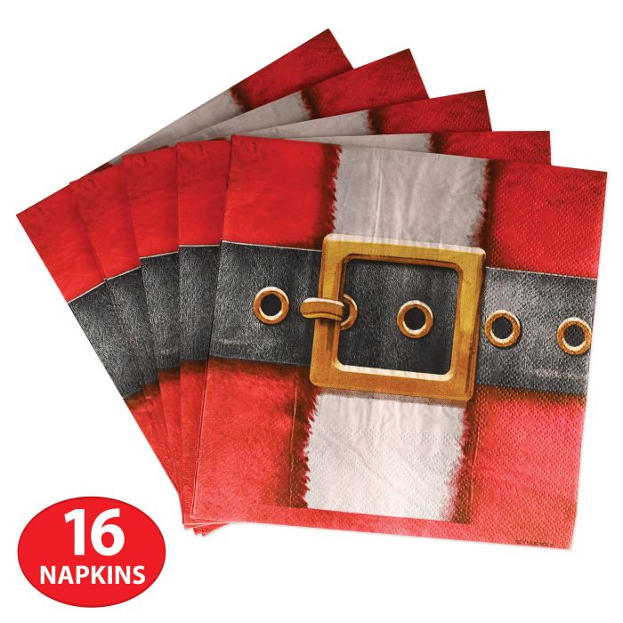 Santa's Belt Buckle Paper Luncheon Napkins