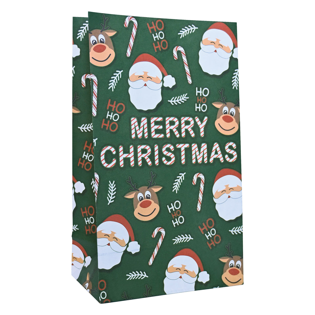 Christmas Paper Treat Bags w/Stickers (12 per package)