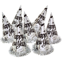 12 pc Creative Converting Silver Foil Party Hats - New Year's Eve Party Supplies by Creative Converting