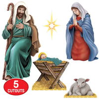 Nativity Scene Cutouts - Double-Sided Christmas Decorations