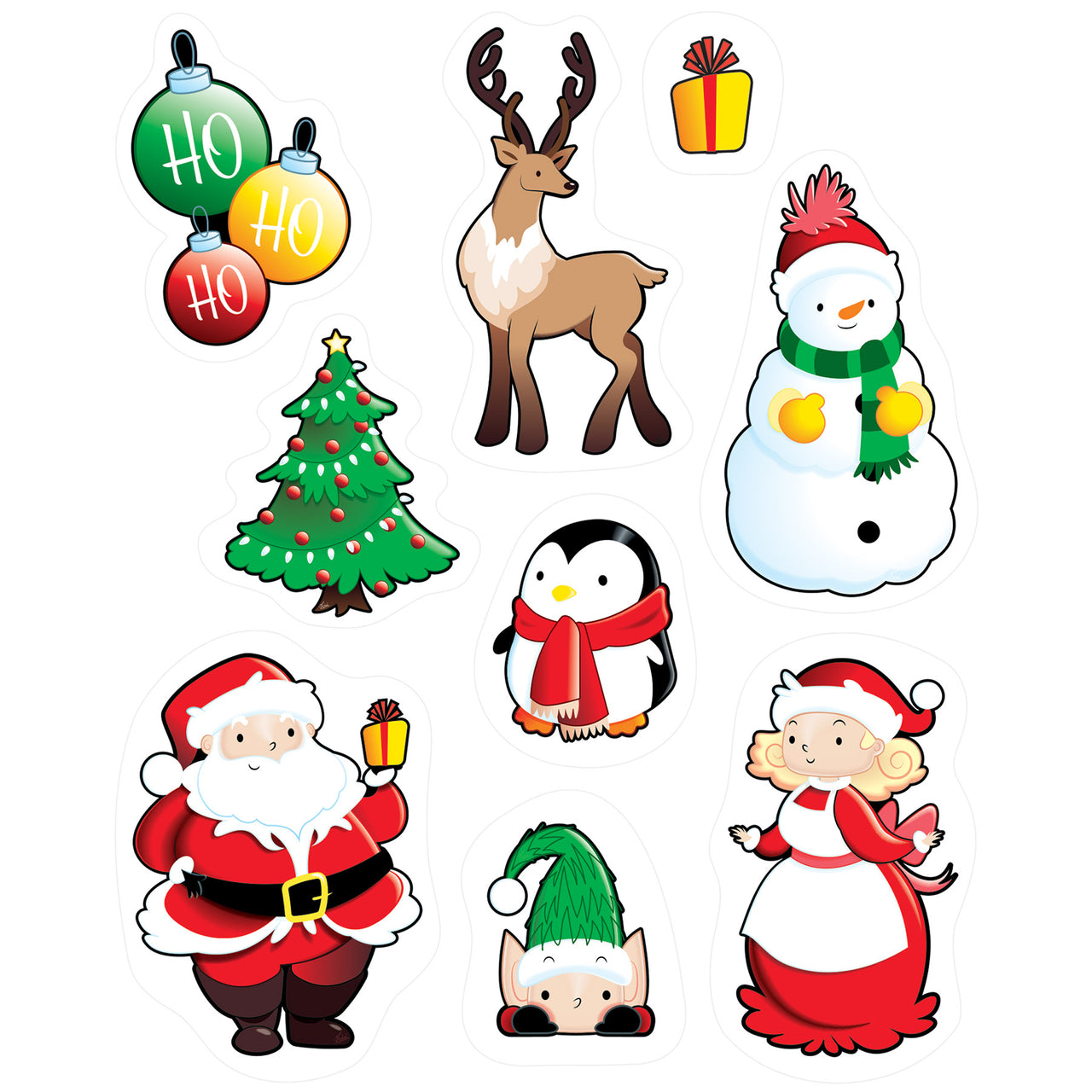 Santa & Friends Cling Sheet (1 per package)