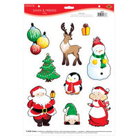 Santa & Friends Cling Sheet