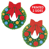 Holly & Wreath Cutout Decorations