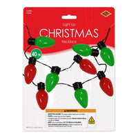 Light-Up Christmas Light Bulb Necklace