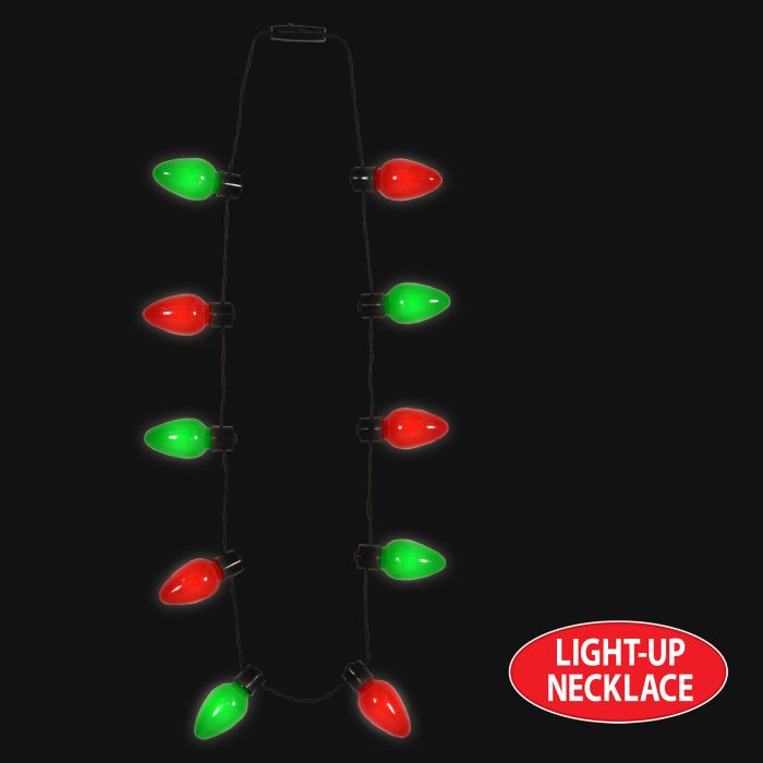 Light-Up Christmas Light Bulb Necklace