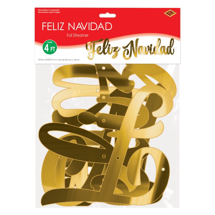 Foil Feliz Navidad Streamer