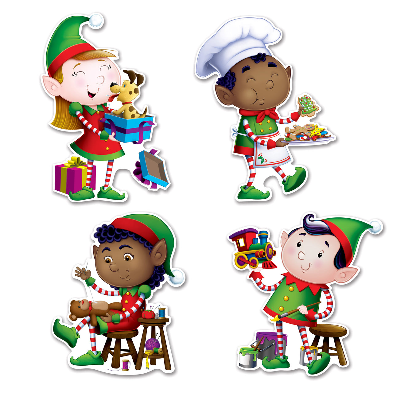 Elves Cutout Decorations (4 per package)